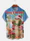 Men's Christmas Funny Graphic Short Sleeve Hawaiian Shirt